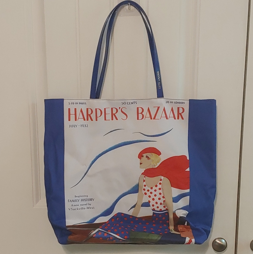 HARPER'S BAZAAR 1930 RETRO TOTE BAG ESTEE LAUDER